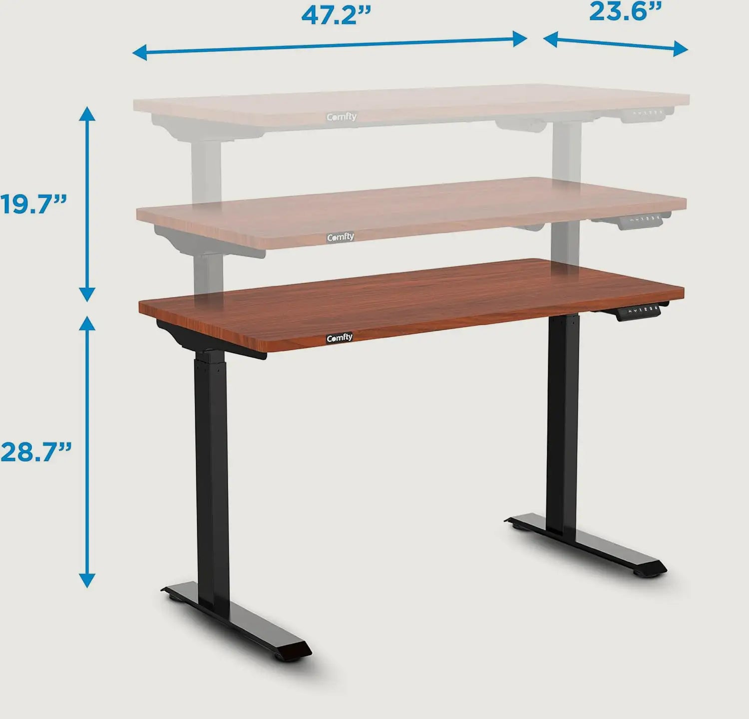 King Smith Smart Height Adjustable Table - Brown King Smith Smart Height Adjustable Table - Brown